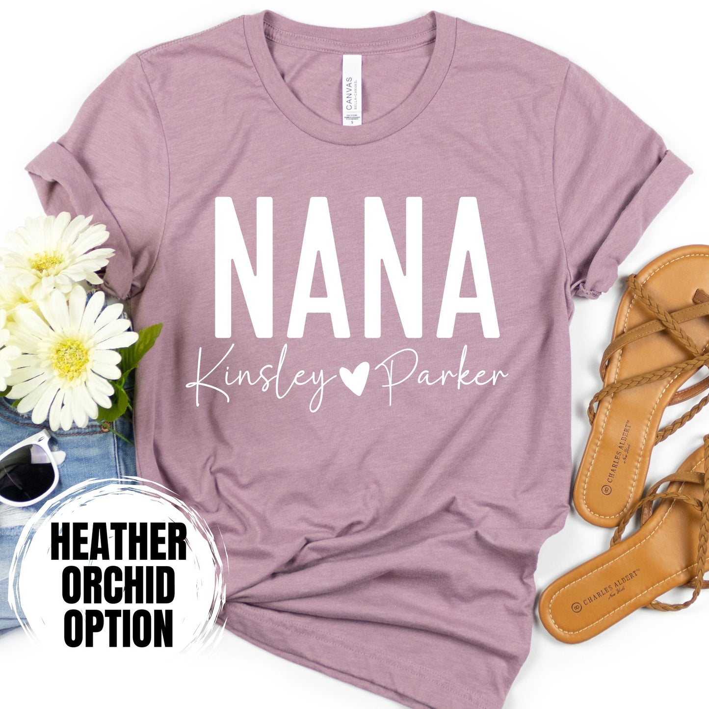 Personalized Grandma Shirt with Grandchild Names