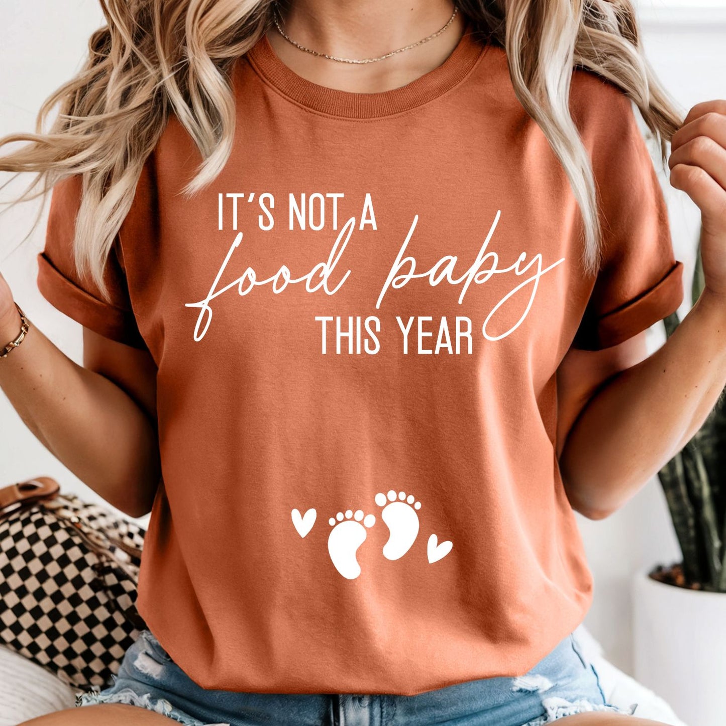 It's Not a Food Baby This Year - Comfort Colors Tee