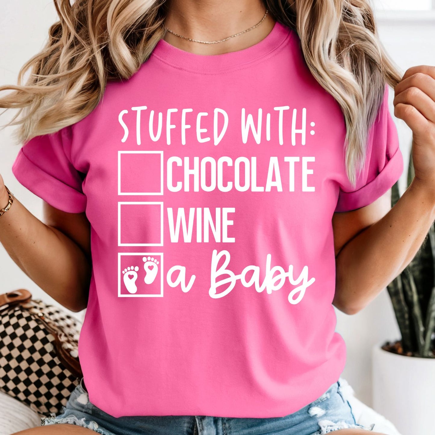 Stuffed with A BABY! - Comfort Colors Tee