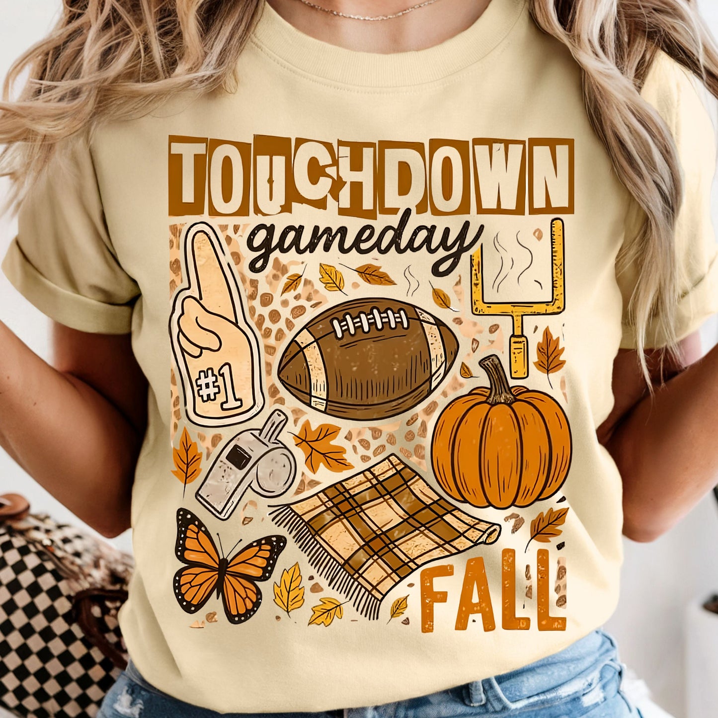 Touchdown Gameday Fall - Comfort Colors Tee or Sweatshirt