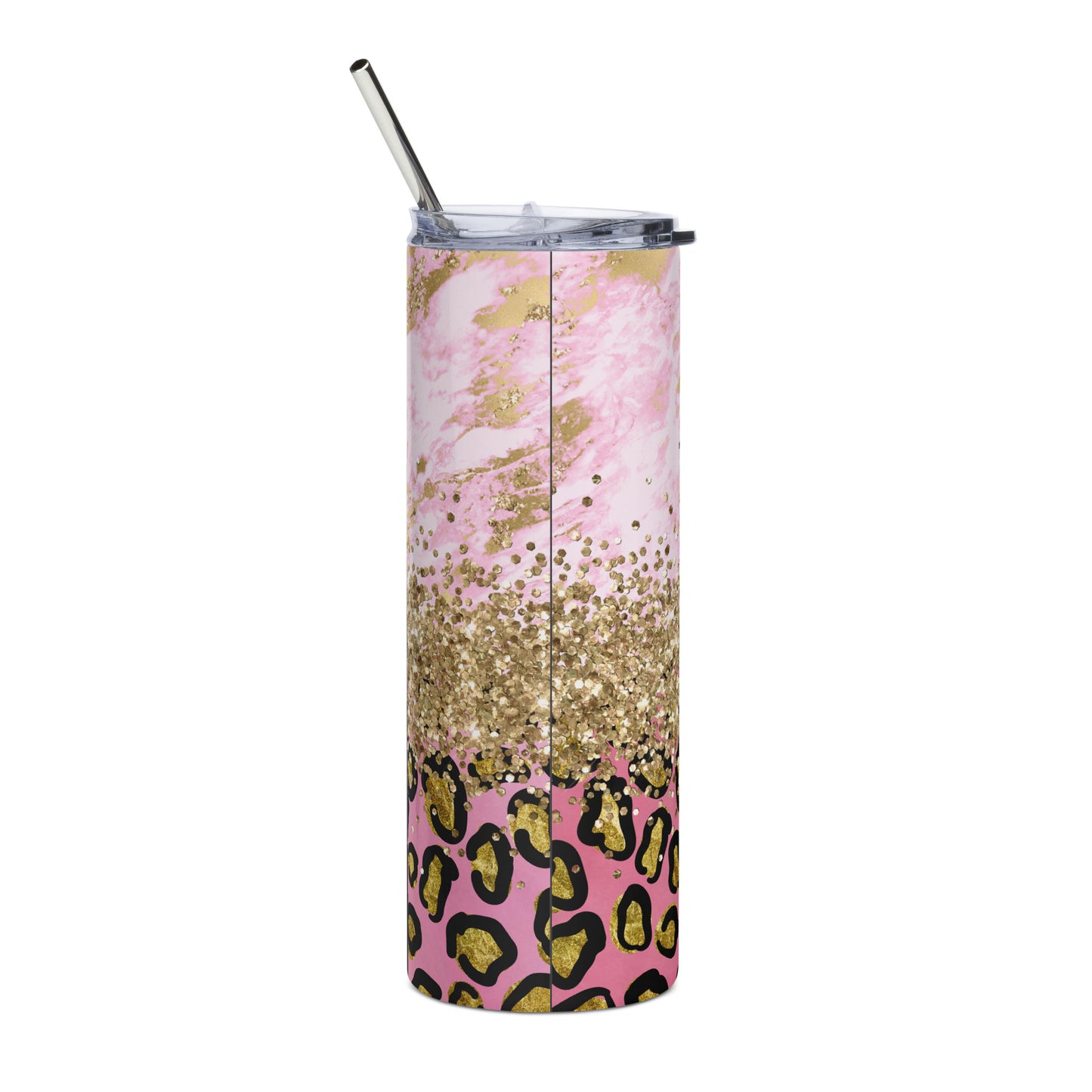 Ombre and Glitter Stainless Steel Tumbler