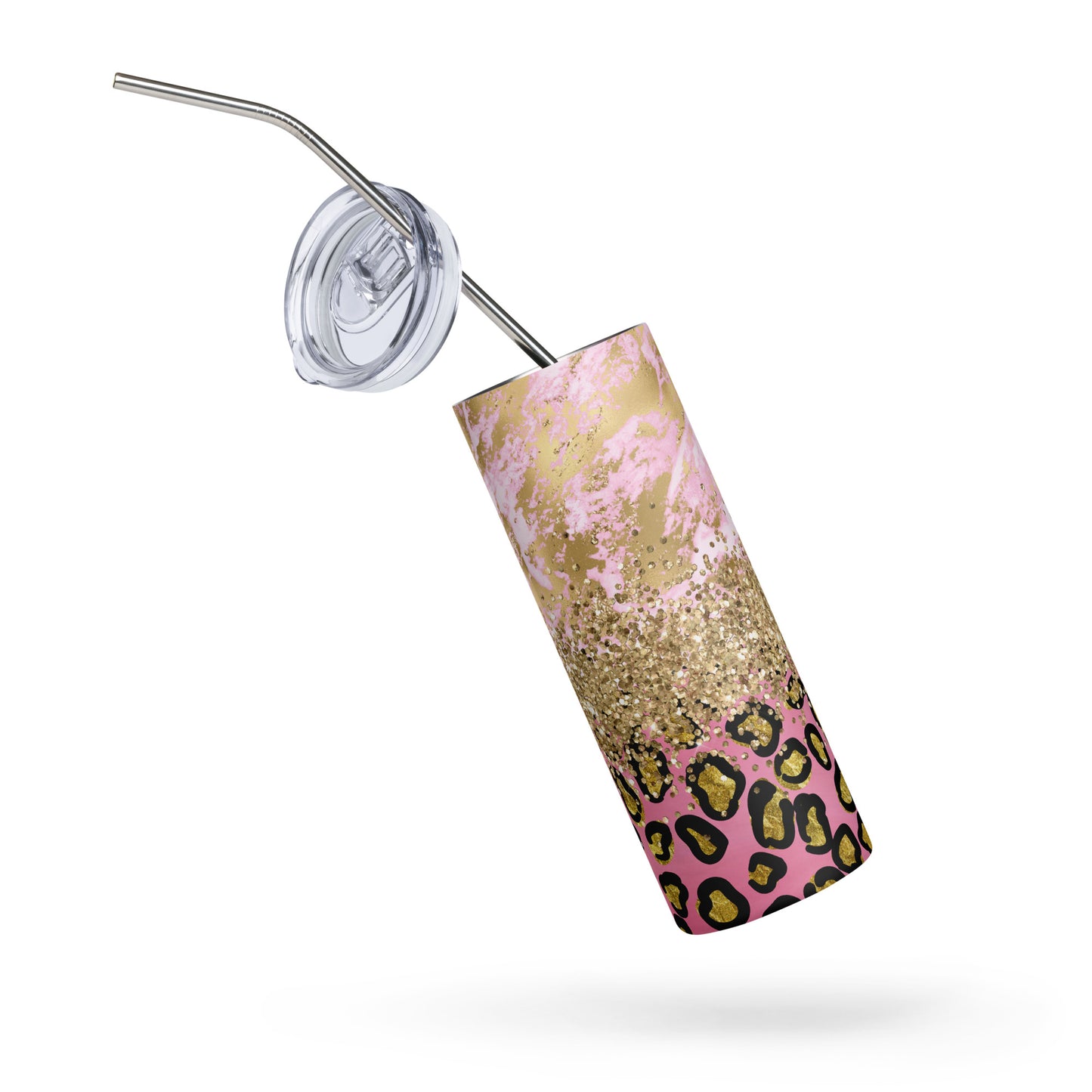 Ombre and Glitter Stainless Steel Tumbler