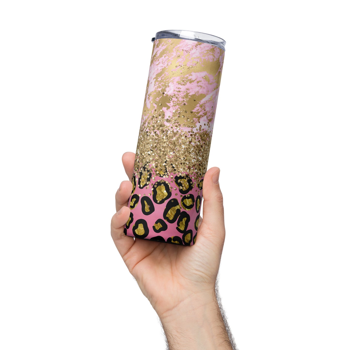 Ombre and Glitter Stainless Steel Tumbler