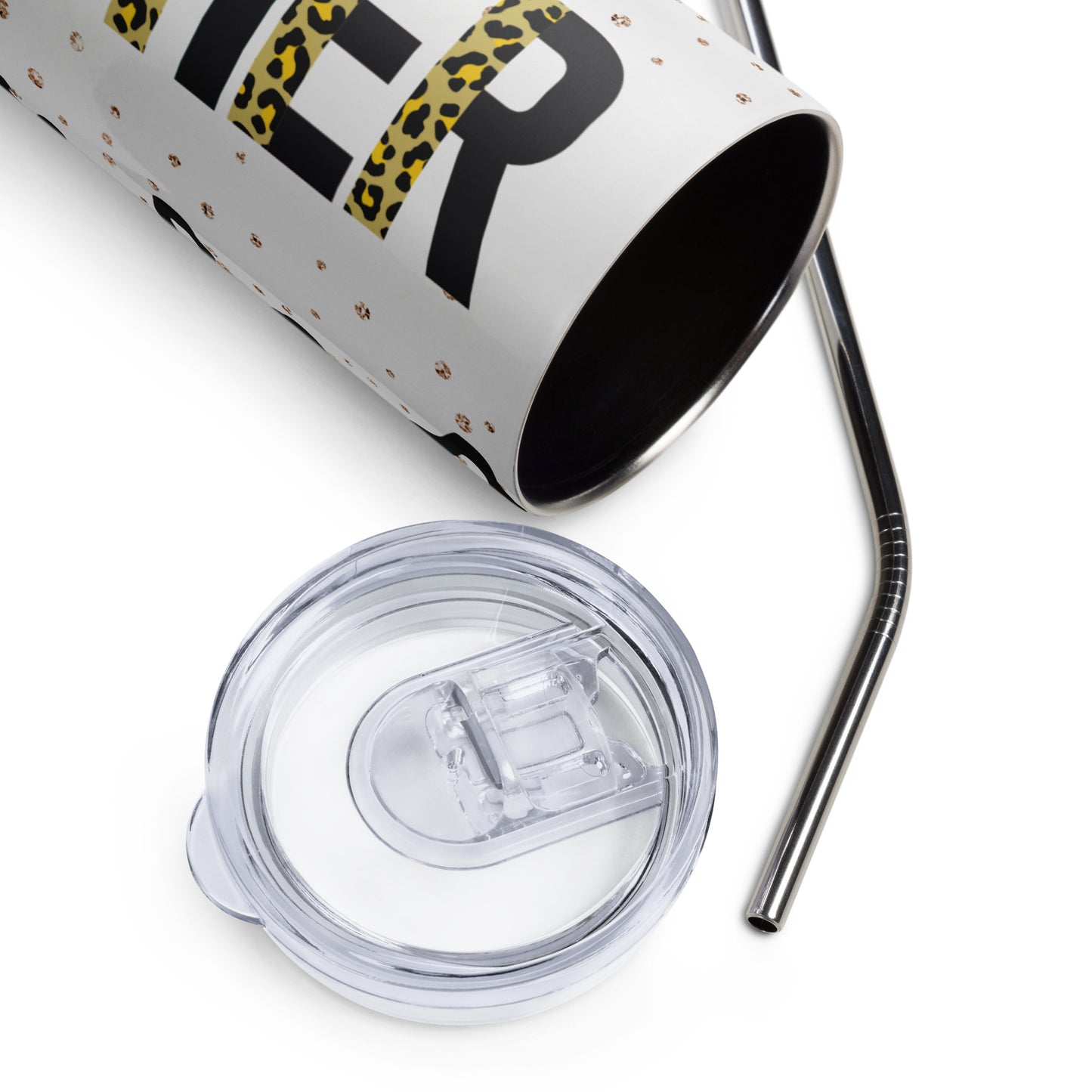 Teacher Leopard Print Stainless Steel Tumbler