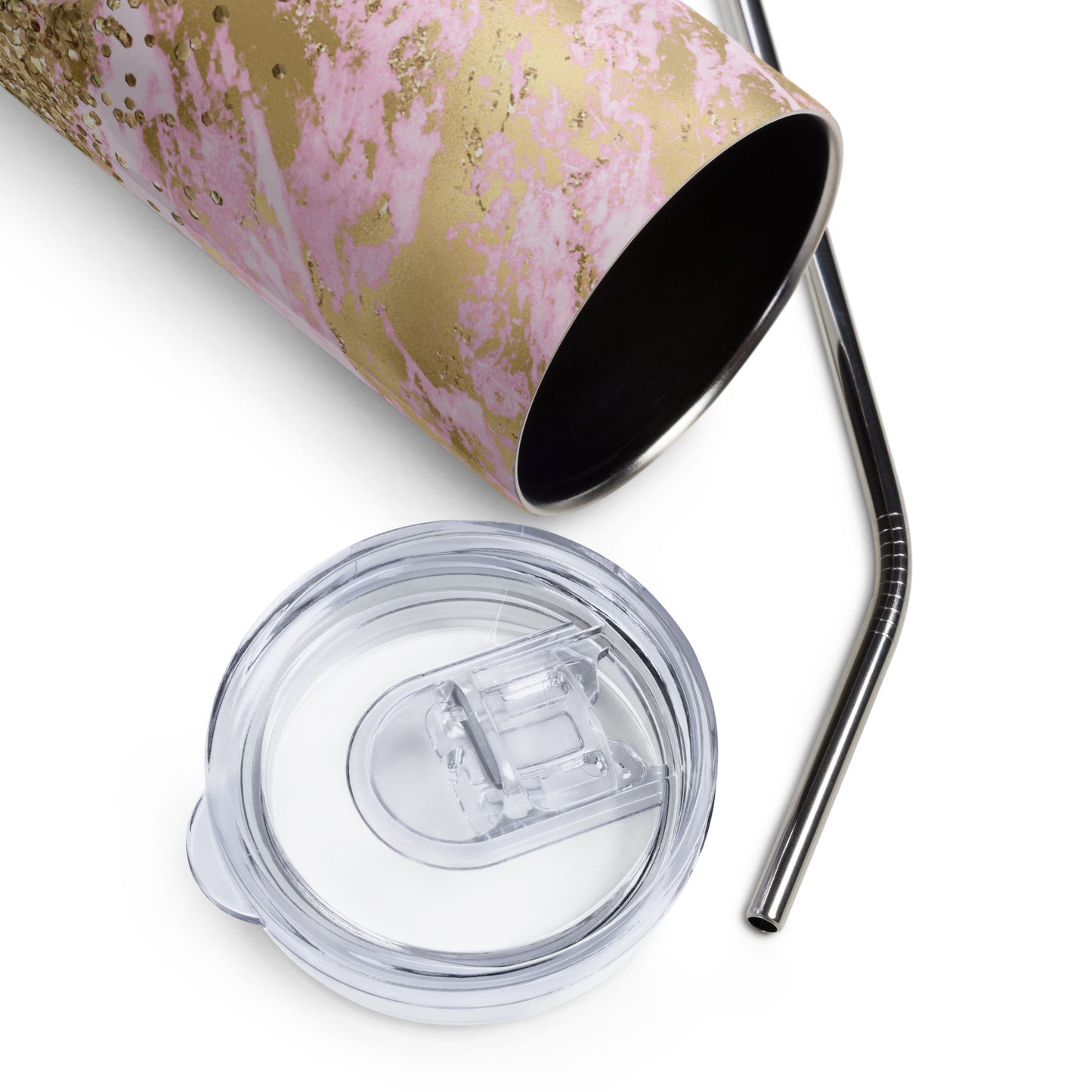 Ombre and Glitter Stainless Steel Tumbler