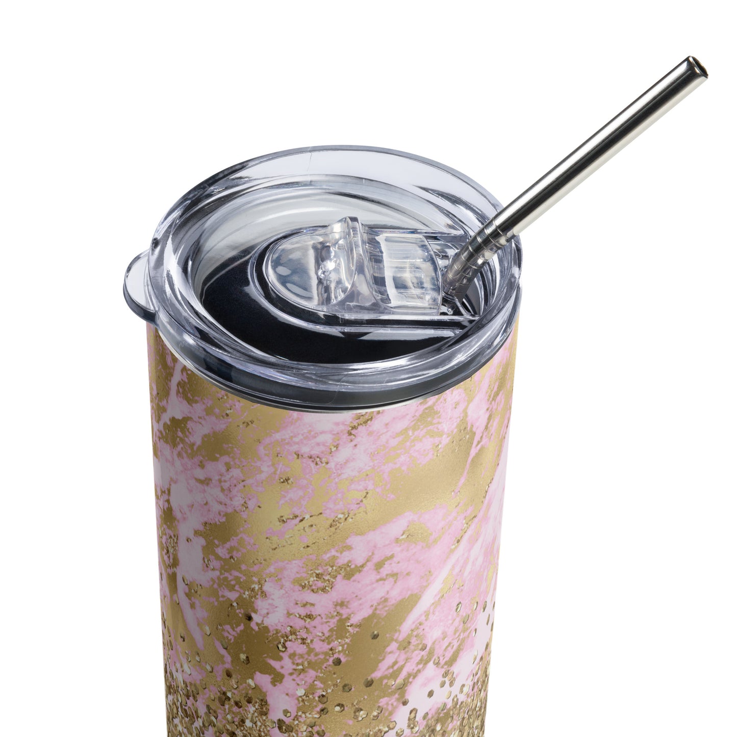 Ombre and Glitter Stainless Steel Tumbler