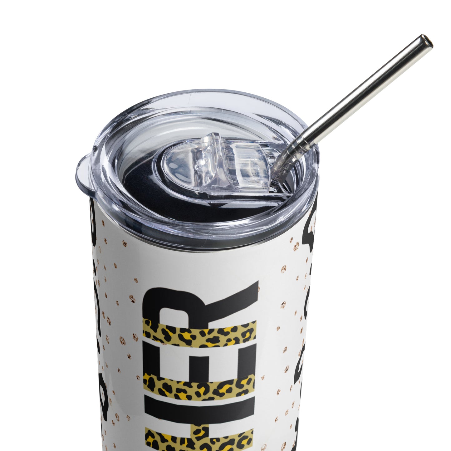 Teacher Leopard Print Stainless Steel Tumbler