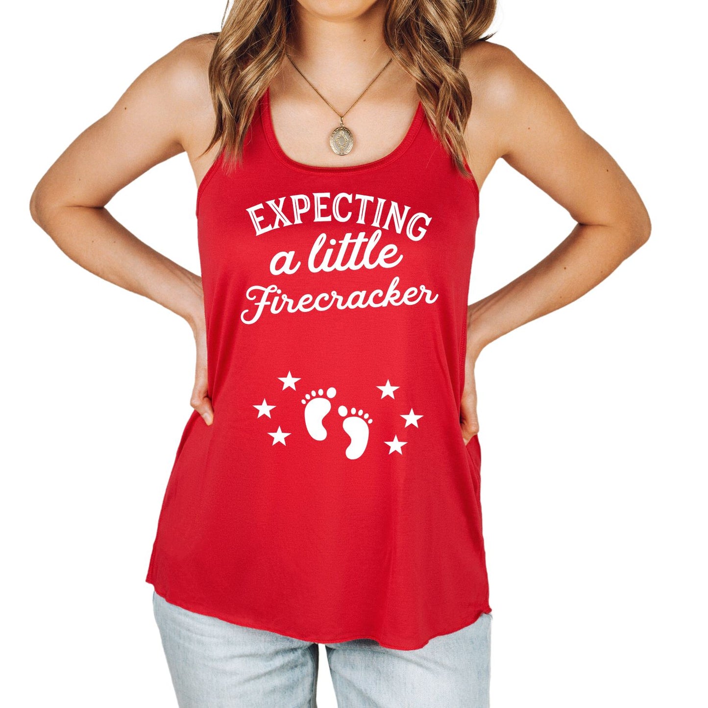 Expecting a Little Firecracker | Tank Top