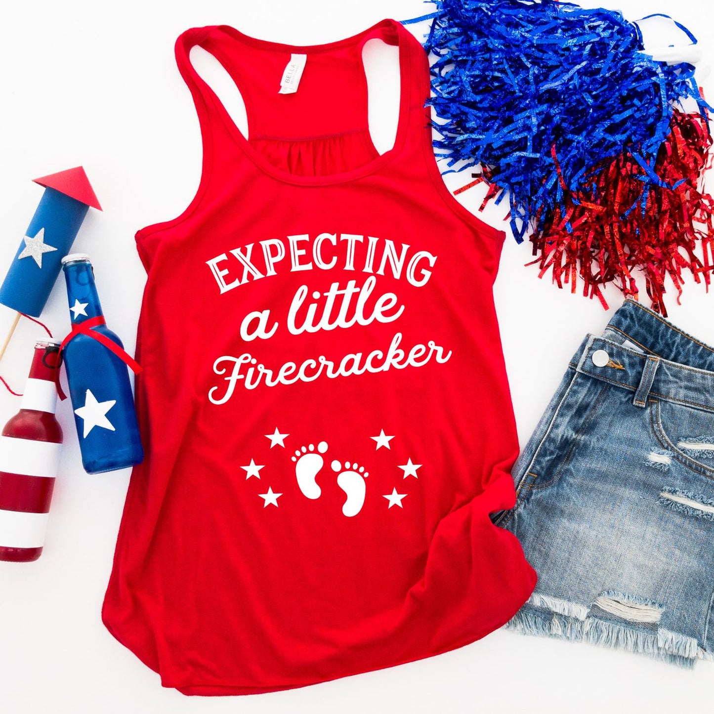 Expecting a Little Firecracker | Tank Top