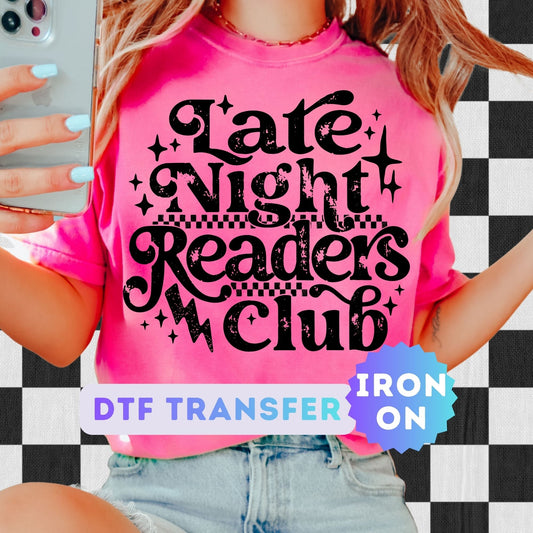 Late Night Reader DTF Transfer