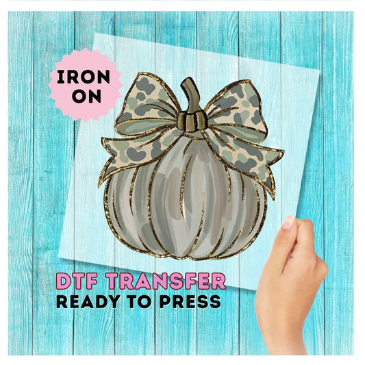 Fall Camo Pumpkin DTF Transfer