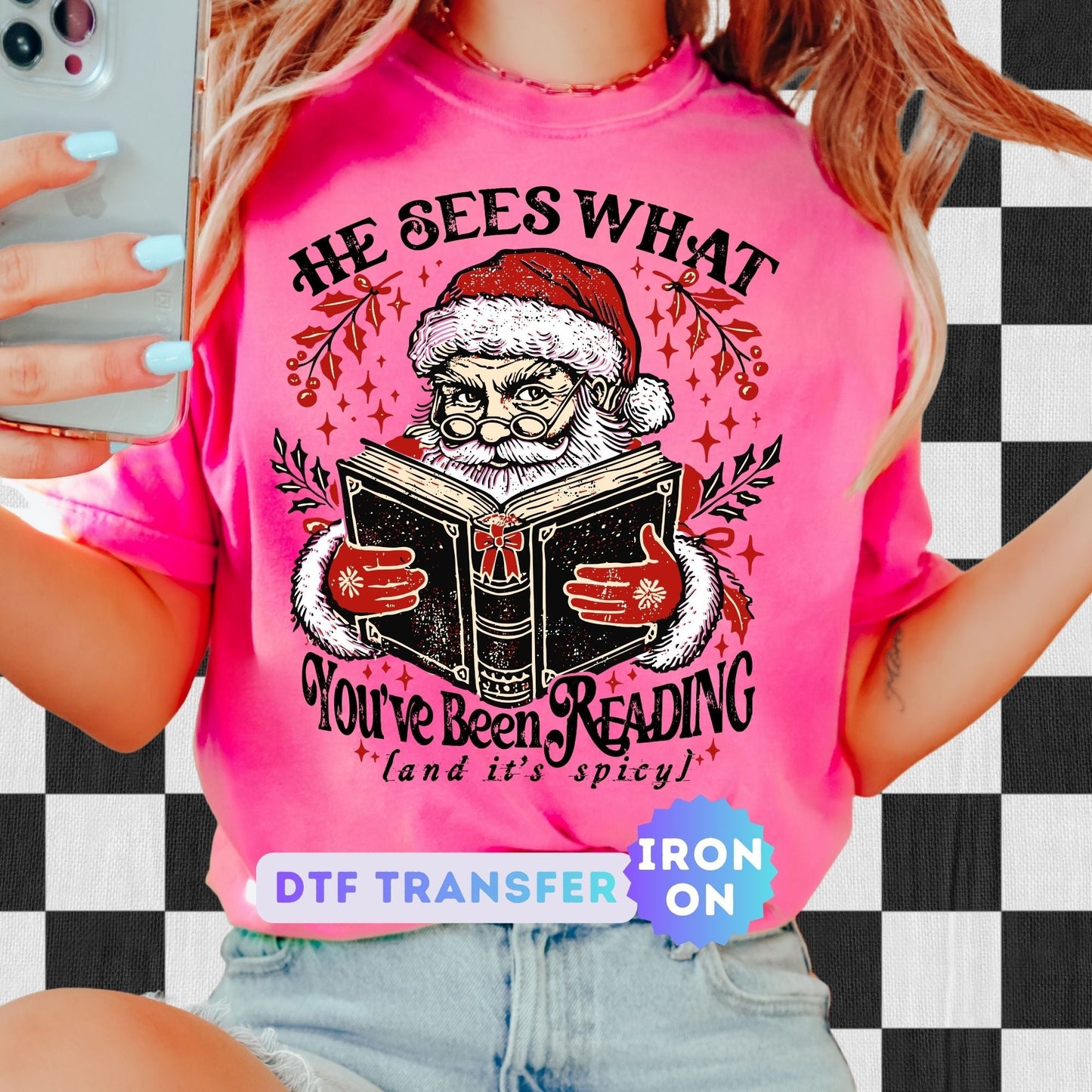 He See's What You've Been Reading DTF Transfer