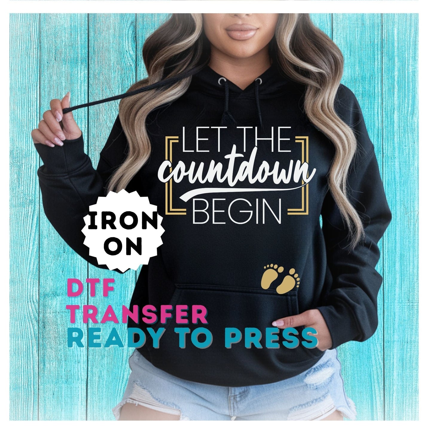 New Year Pregnancy DTF Transfer