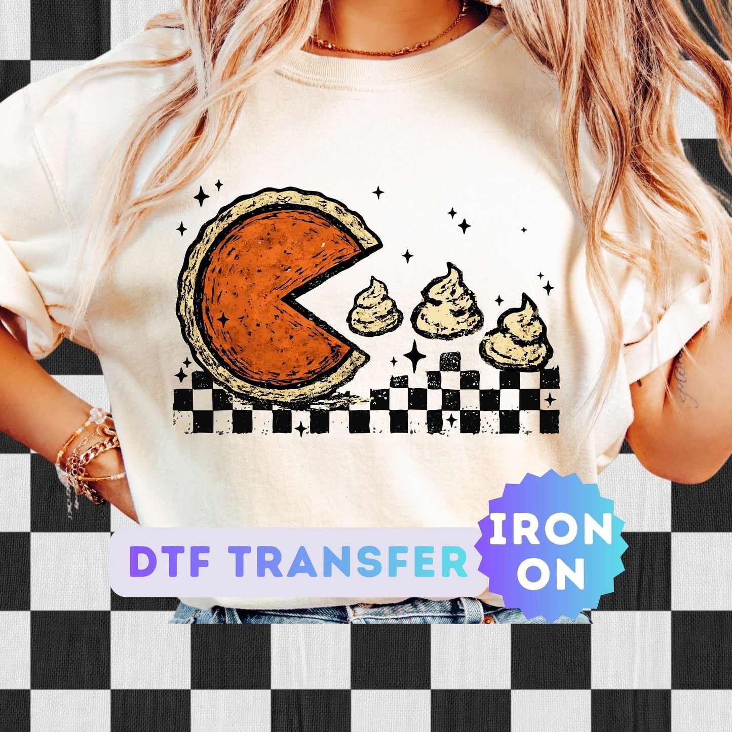Pie Chasing Whip DTF Transfer