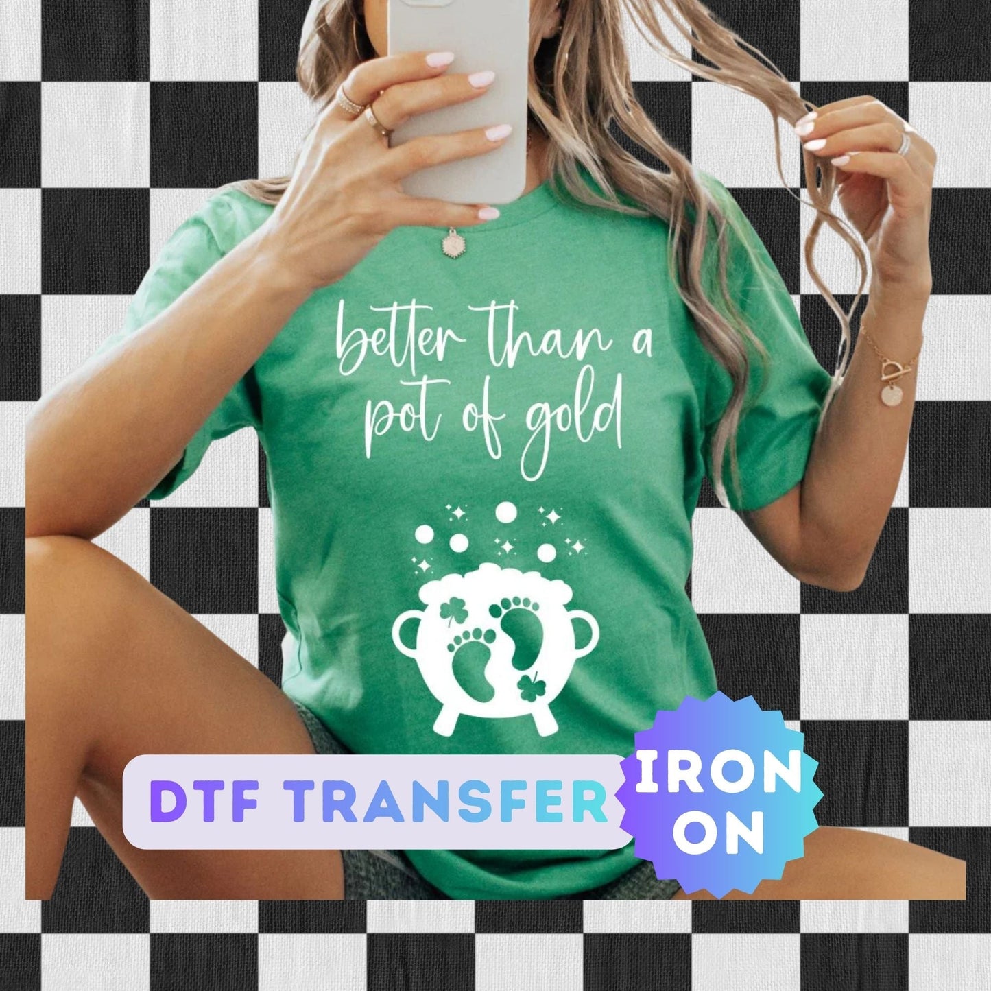 St. Patrick's Day Pregnancy DTF Transfer