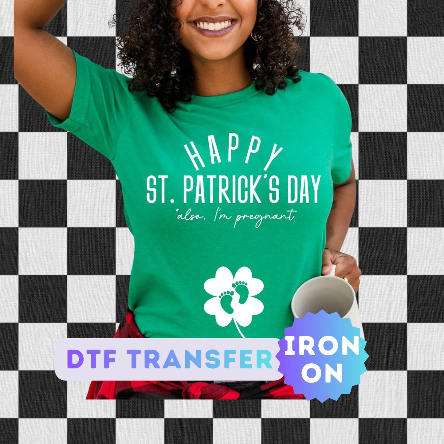St. Patrick's Day Pregnancy DTF Transfer