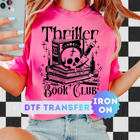 Thriller Book Club DTF Transfer