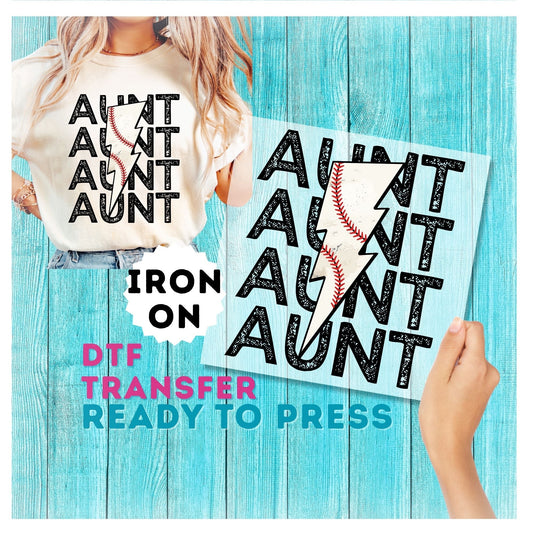 Baseball Aunt DTF Transfer