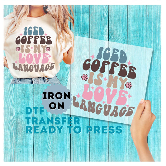 Iced Coffee DTF Transfer