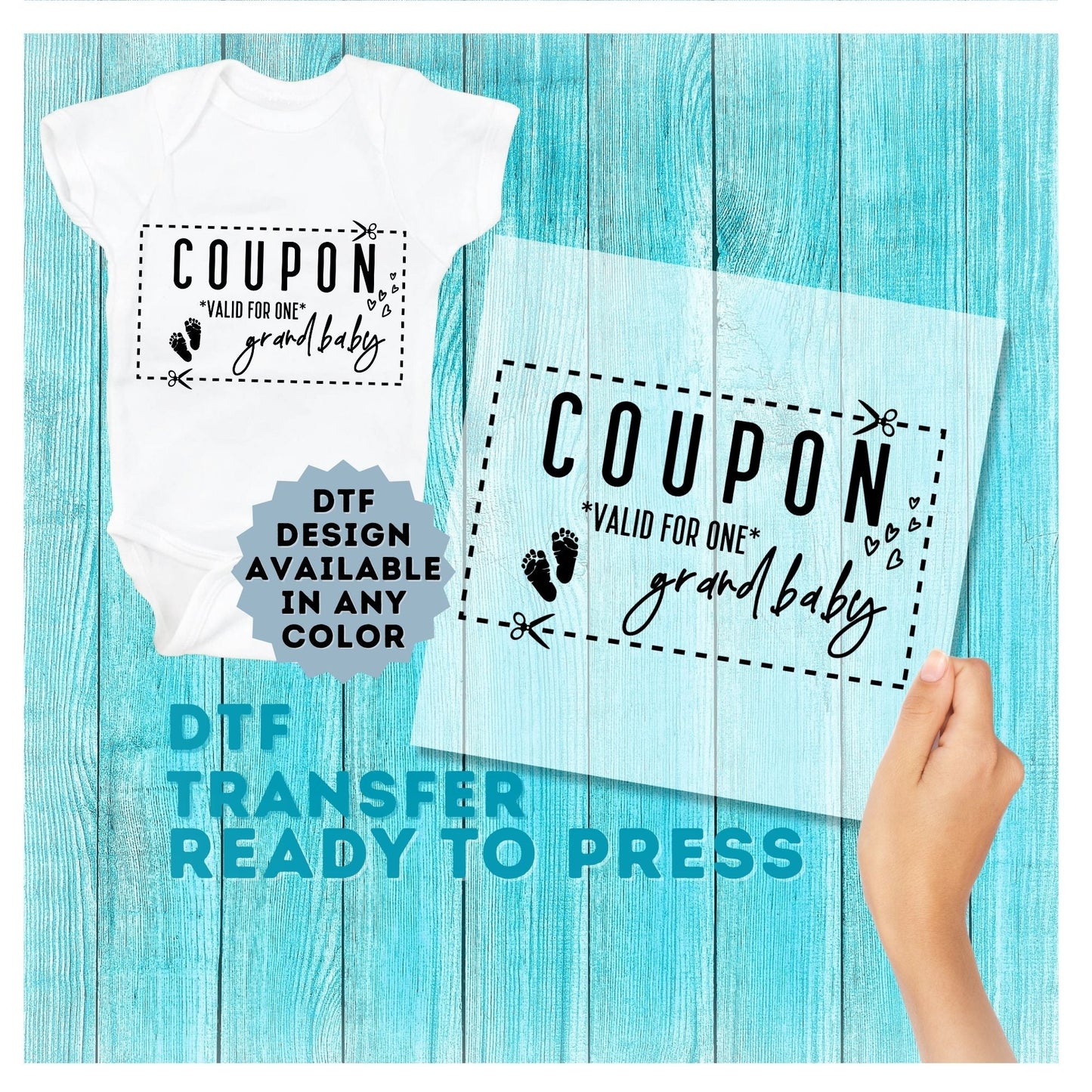 Coupon Valid for a Grand Baby DTF Transfer