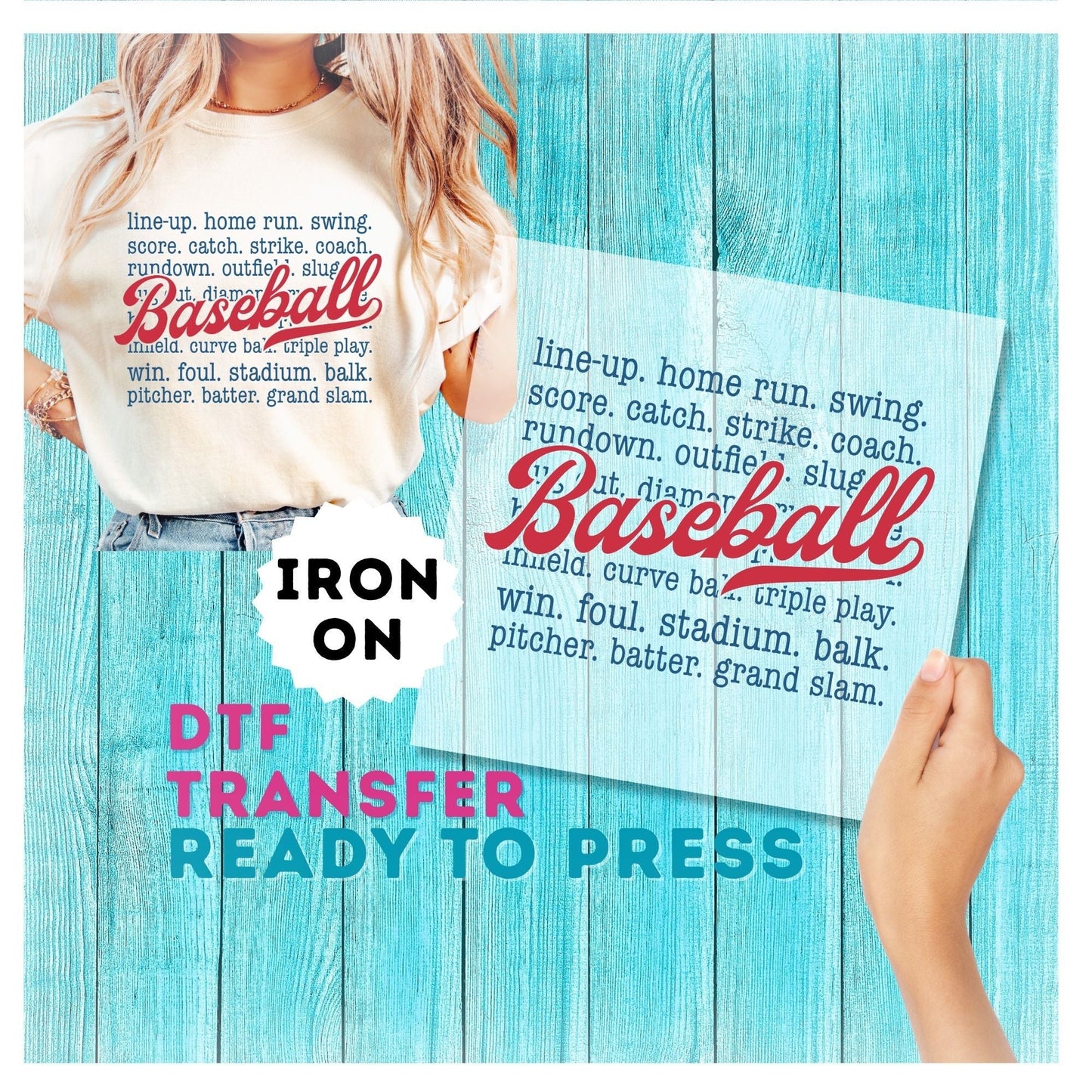 Baseball DTF Transfer