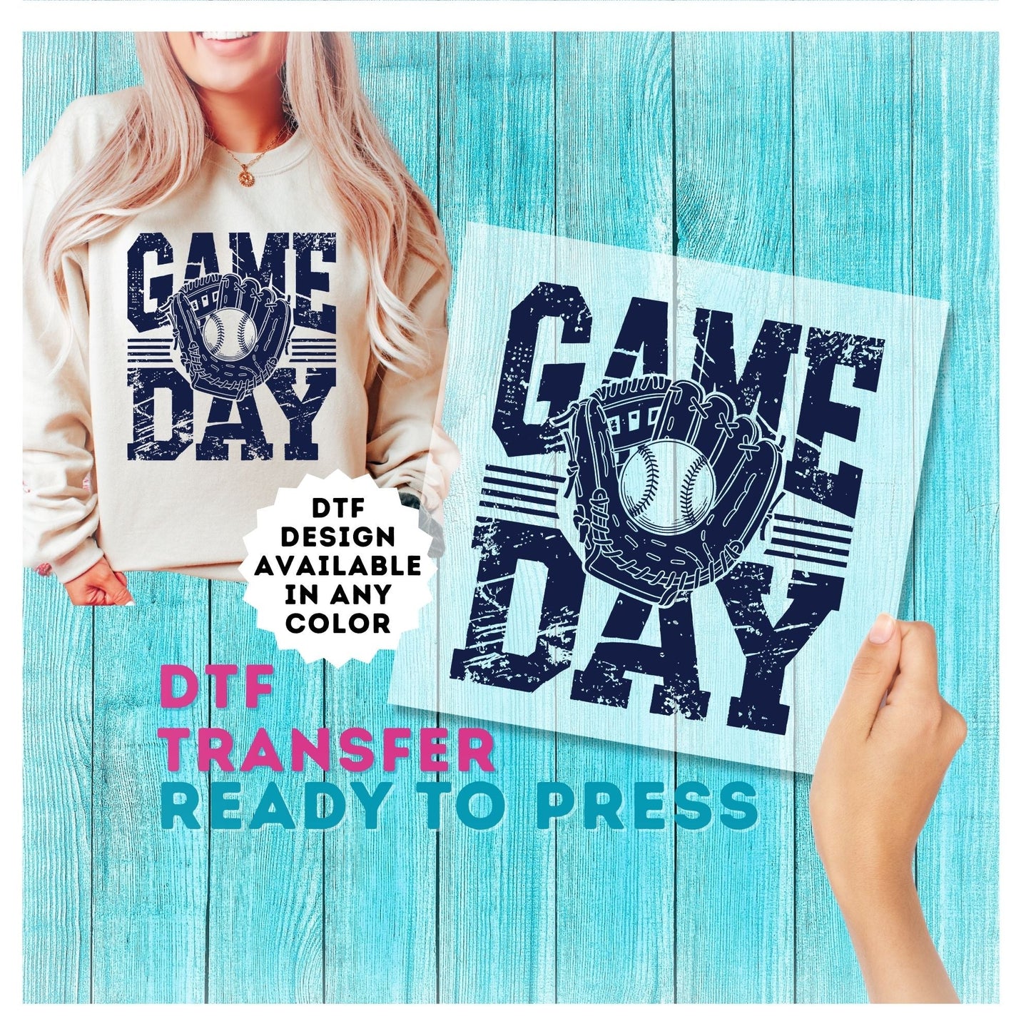 Game Day Baseball DTF Transfer