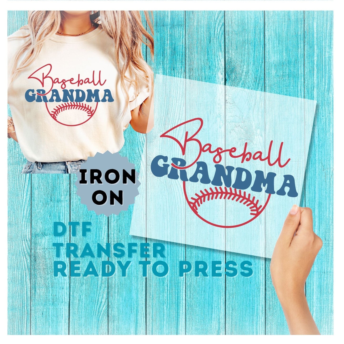 Baseball Grandma DTF Transfer