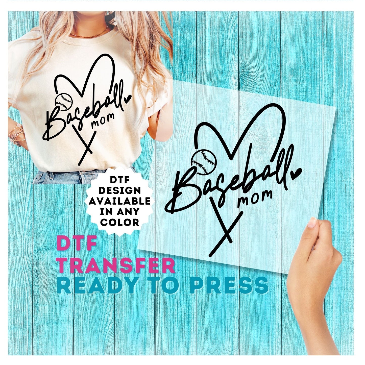 Baseball Mom DTF Transfer