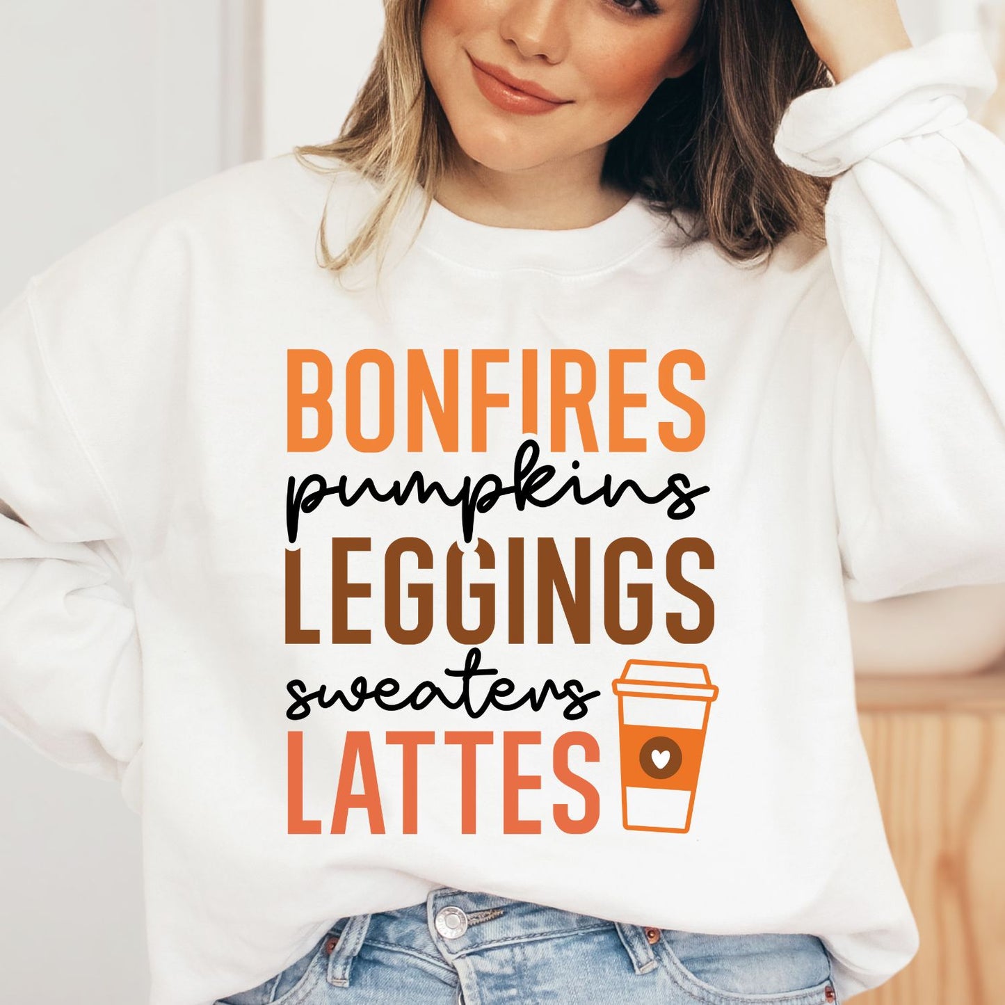 Bonfires Pumpkins Leggings Sweatshirt