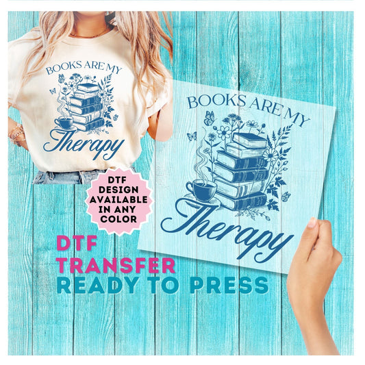 Reading is Therapy DTF Transfer