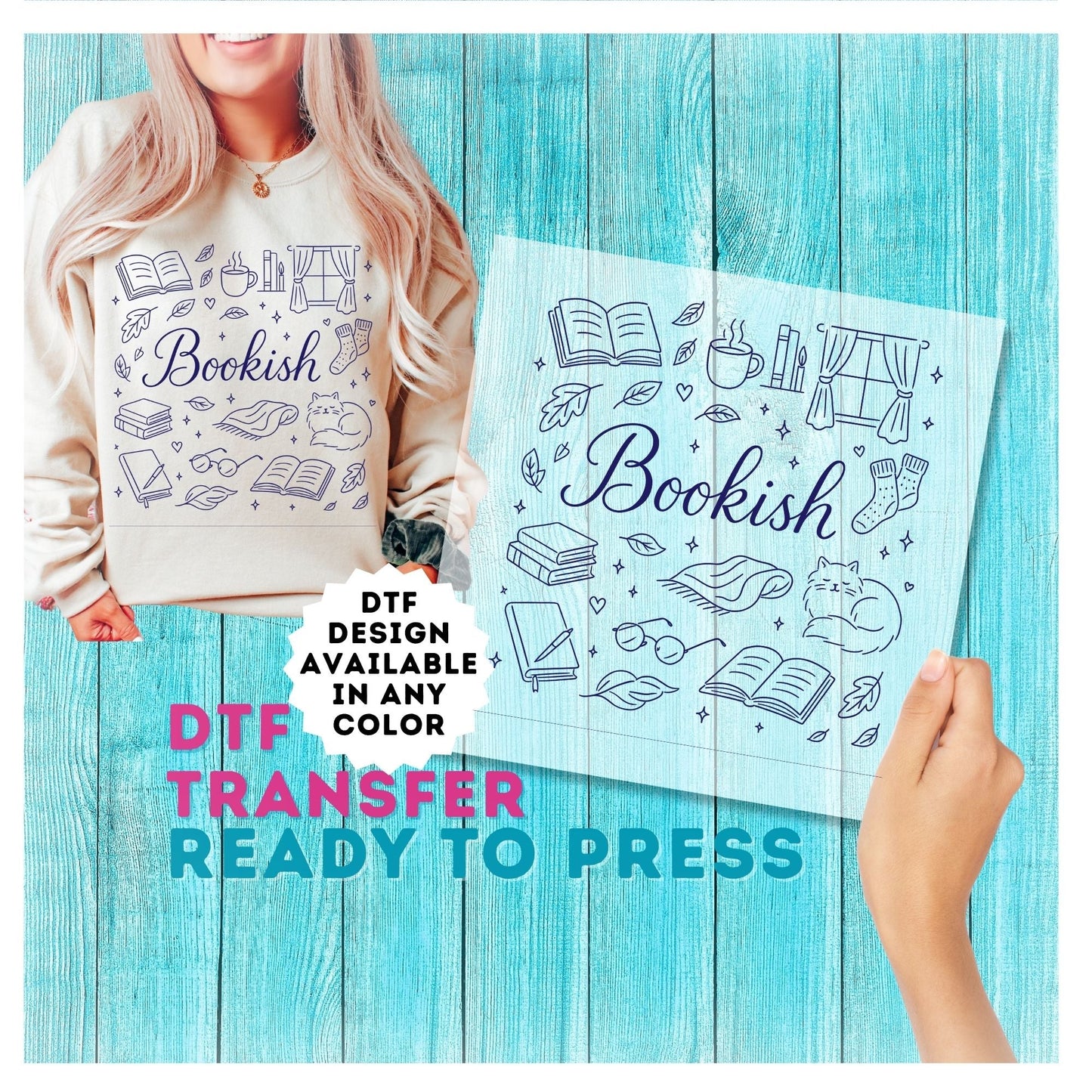 Book Lover DTF Transfer