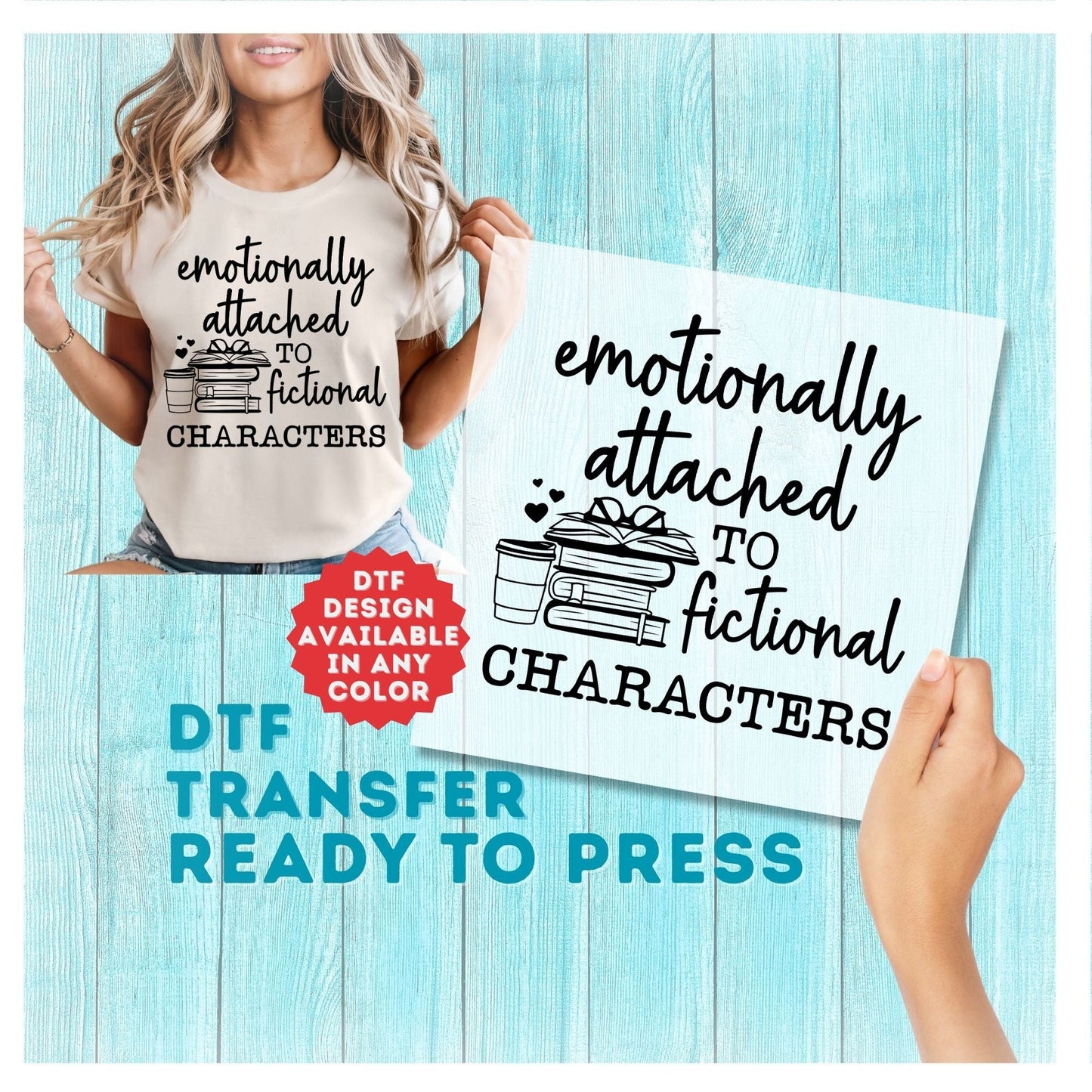 Book Lover DTF Transfer