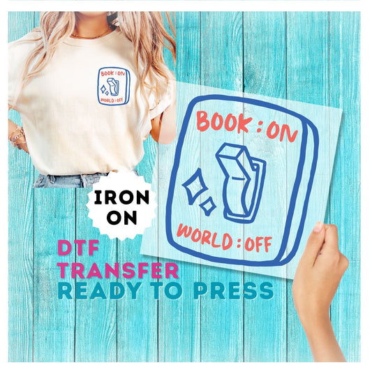 Cute Book Lover DTF Transfer
