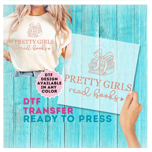 Cute Book Lover DTF Transfer