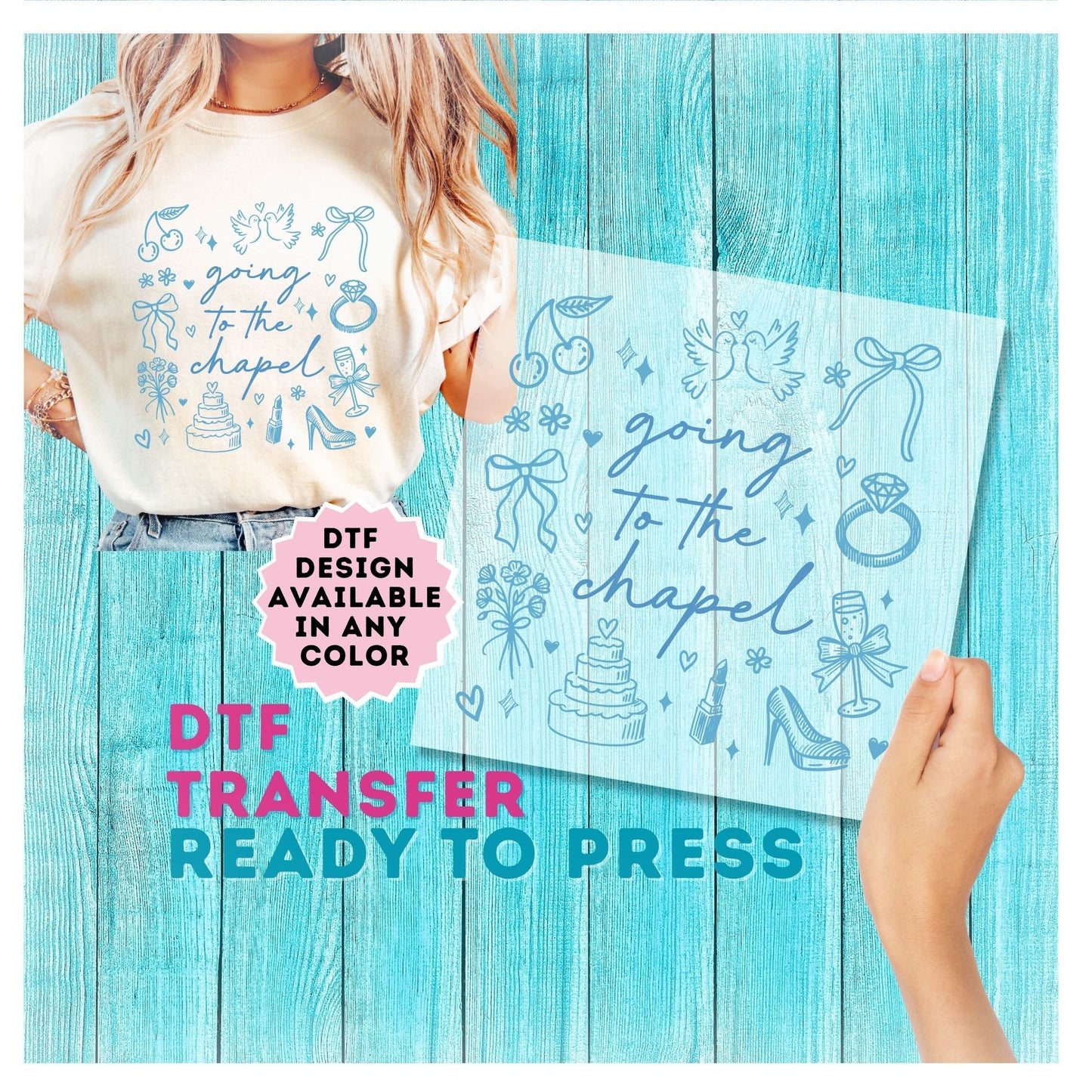 Going to The Chapel Bride DTF Transfer