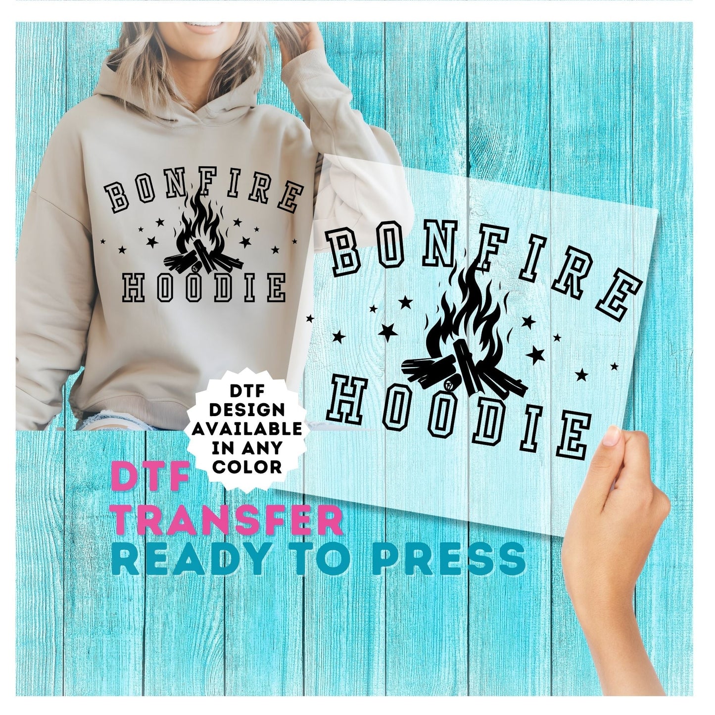 Bonfire Hoodie DTF Transfer