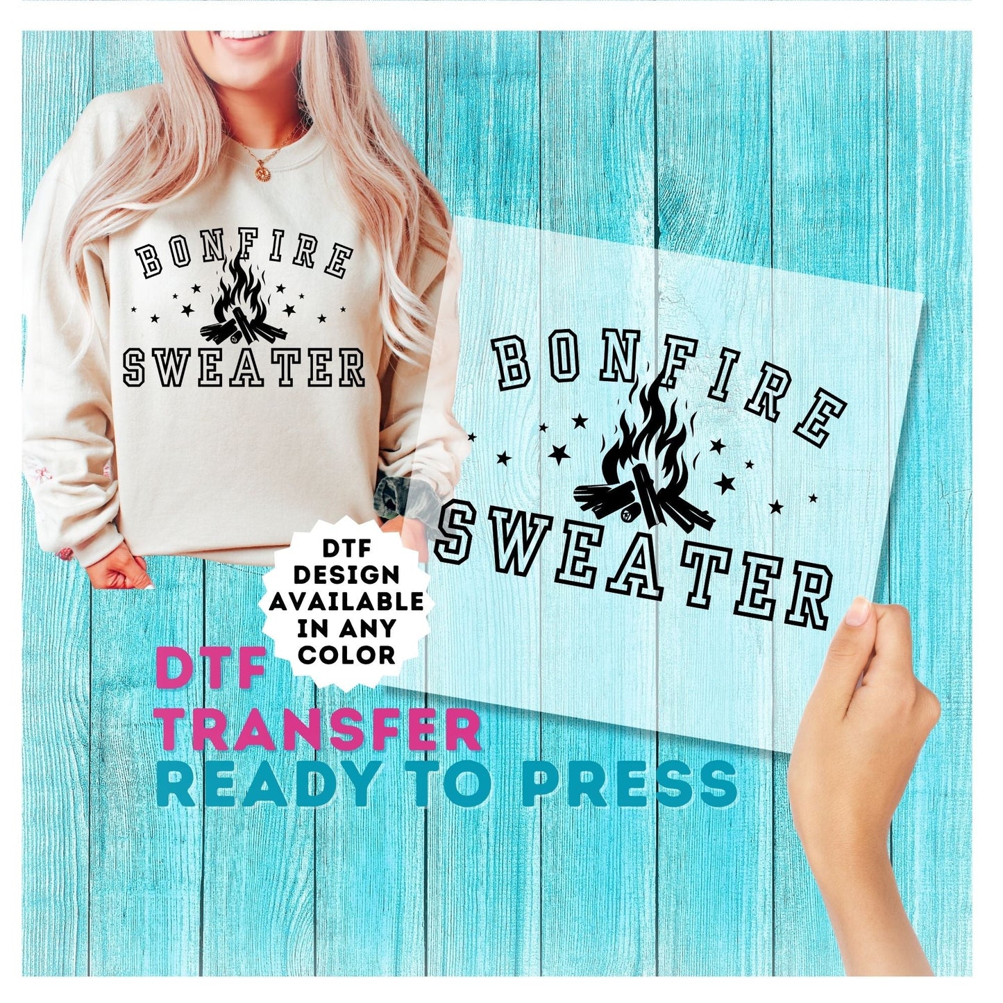 Bonfire Hoodie DTF Transfer