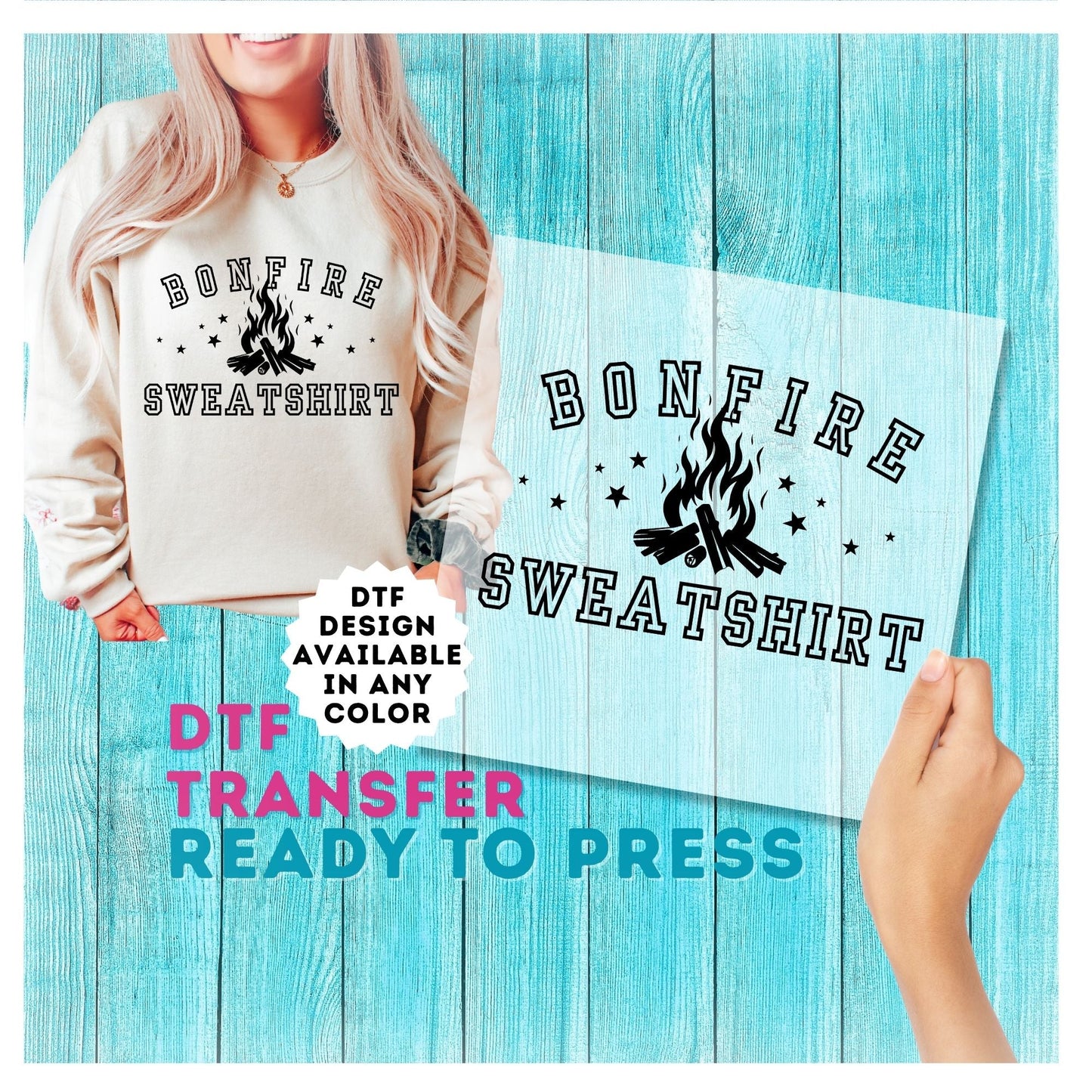 Bonfire Sweatshirt DTF Transfer