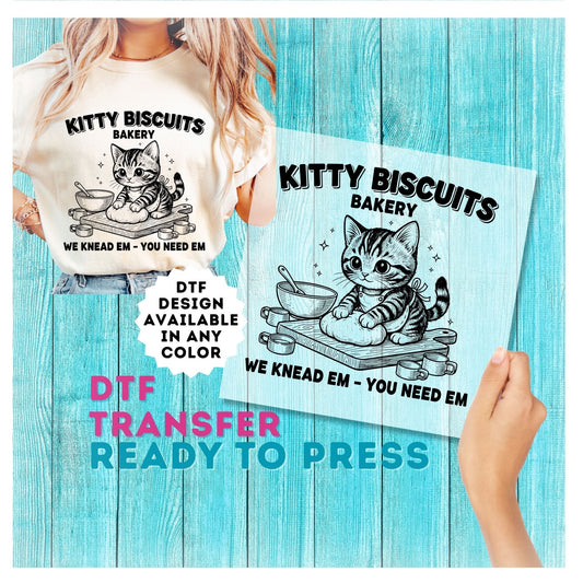 Kitty Biscuits Cat Lover DTF Transfer