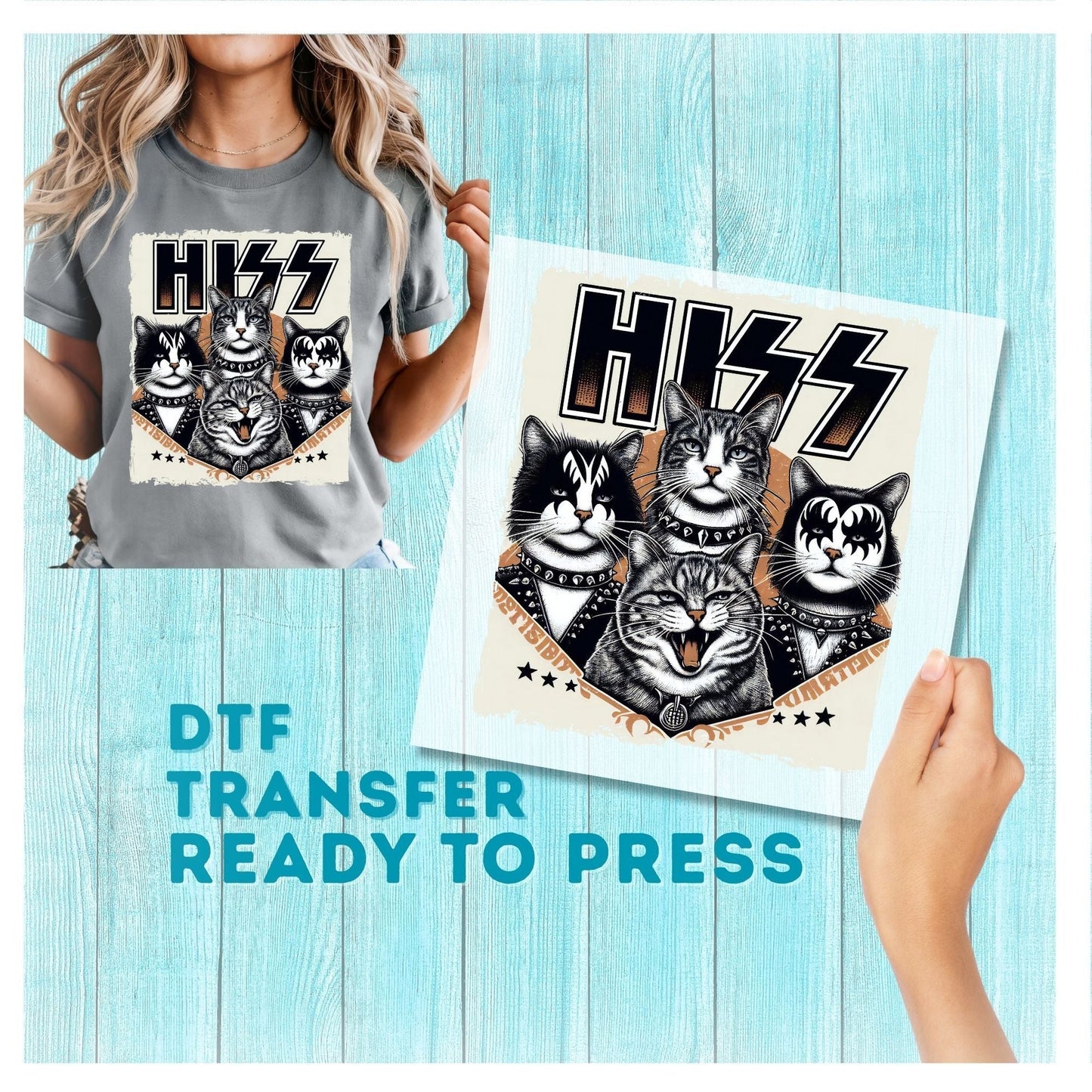 Kiss Cat Lover DTF Transfer