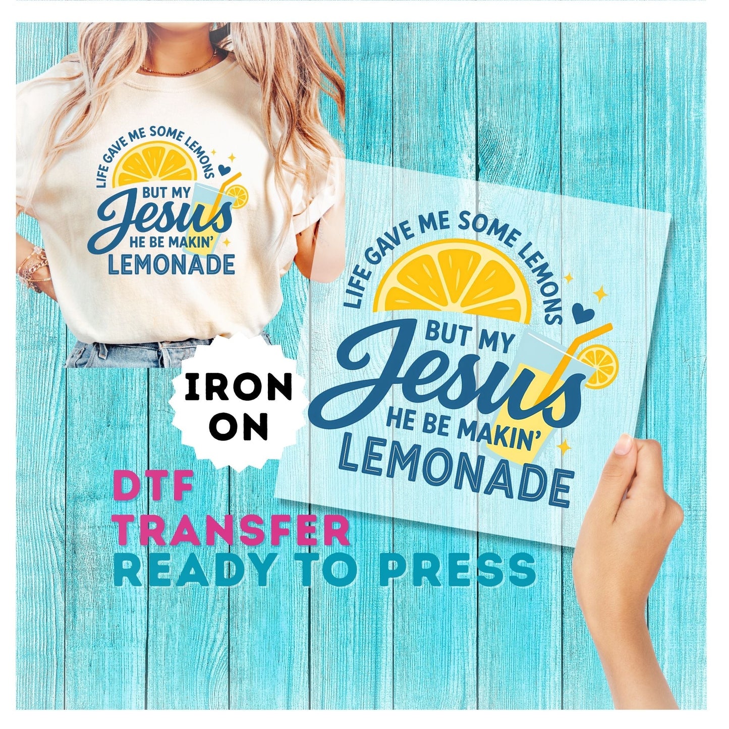 Jesus Lemonade DTF Transfer