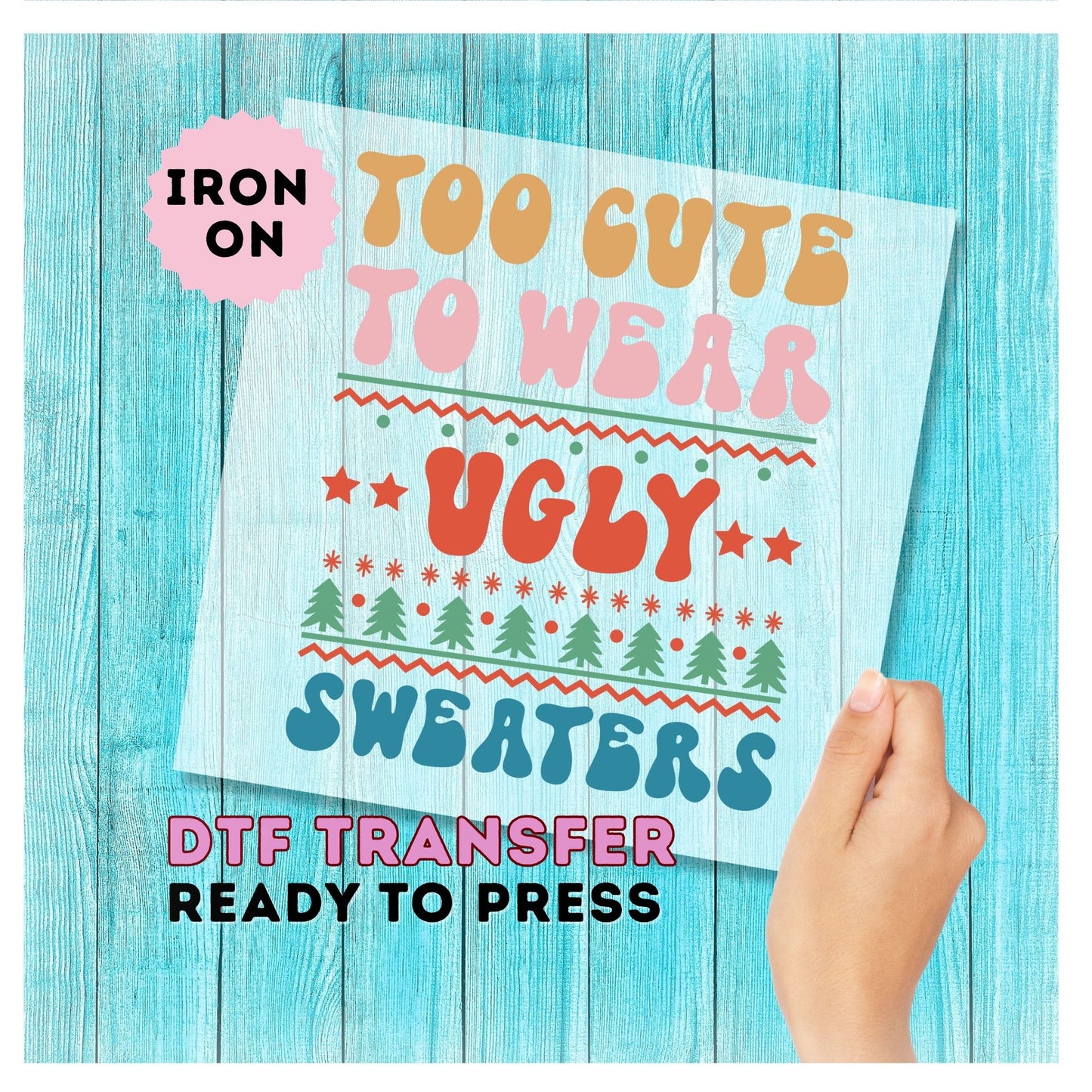 Christmas Ugly Sweater DTF Transfer