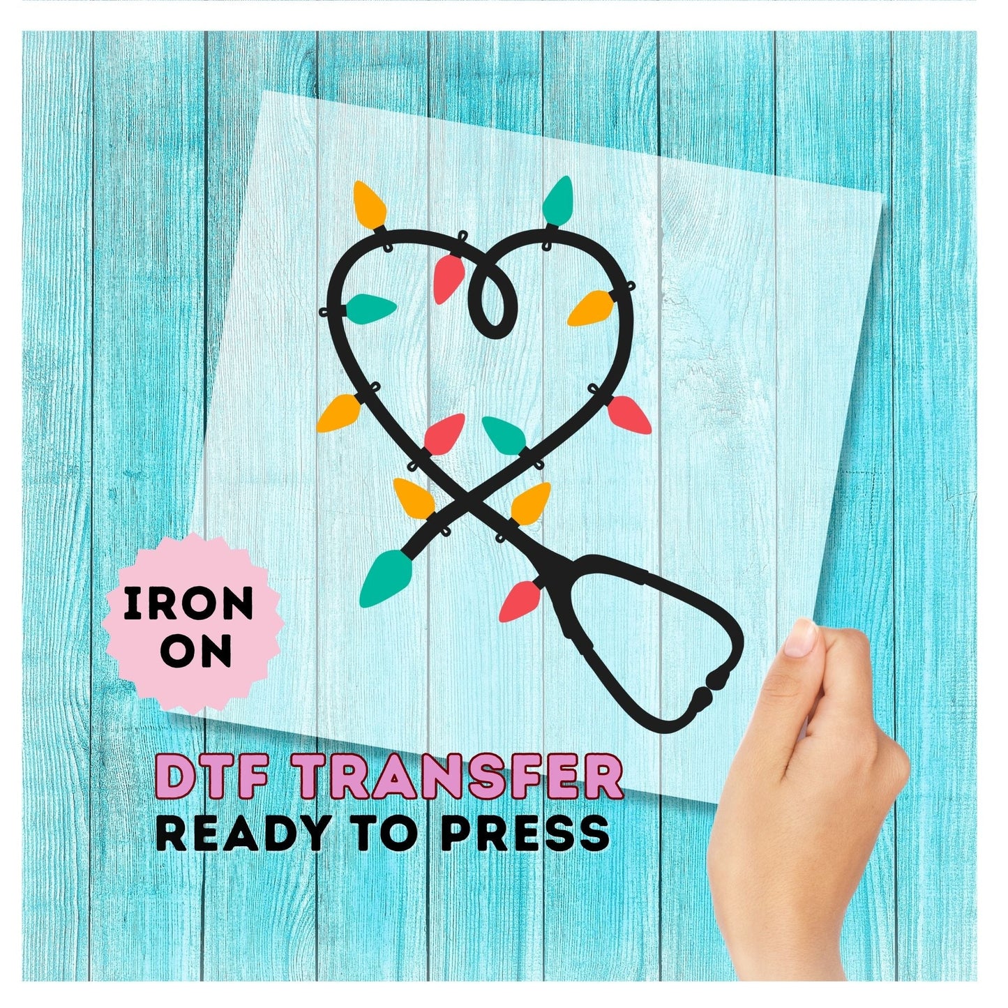 Christmas Stethoscope Nurse or Healthcare Worker DTF Transfer