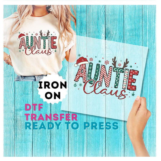 Auntie Christmas DTF Transfer