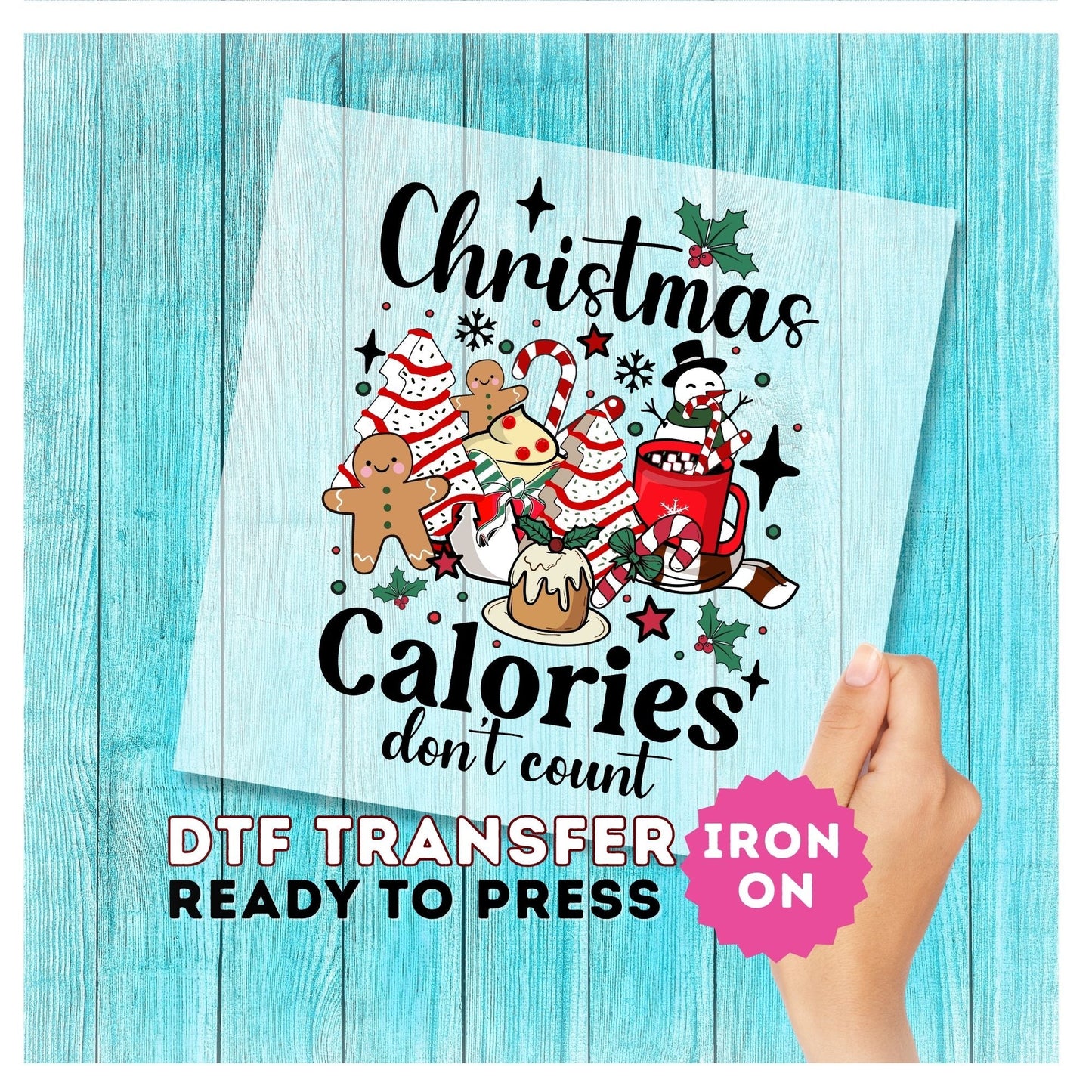 Christmas Calories DTF Transfer