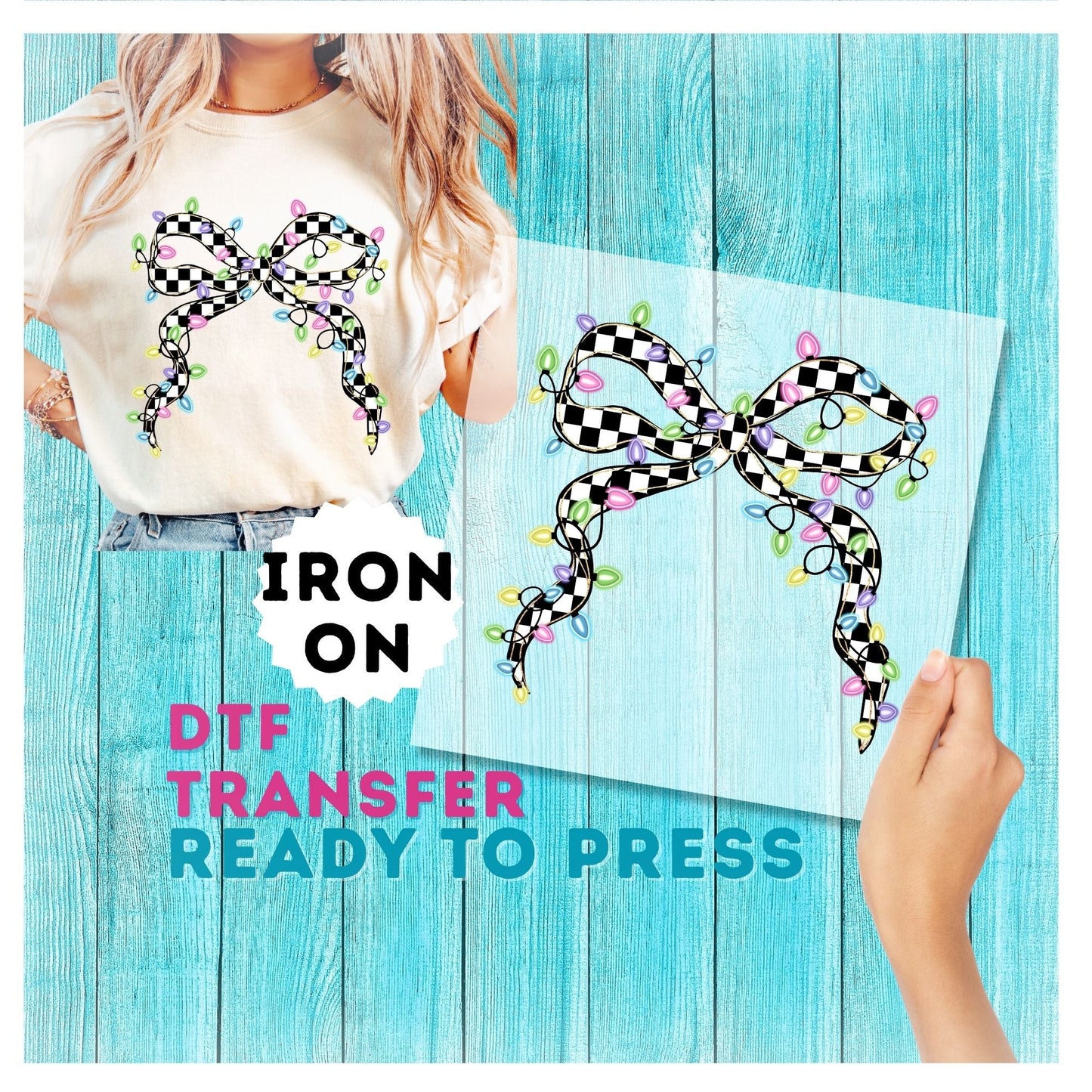 Christmas Lights DTF Transfer