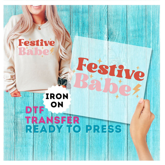 Festive Babe DTF Transfer