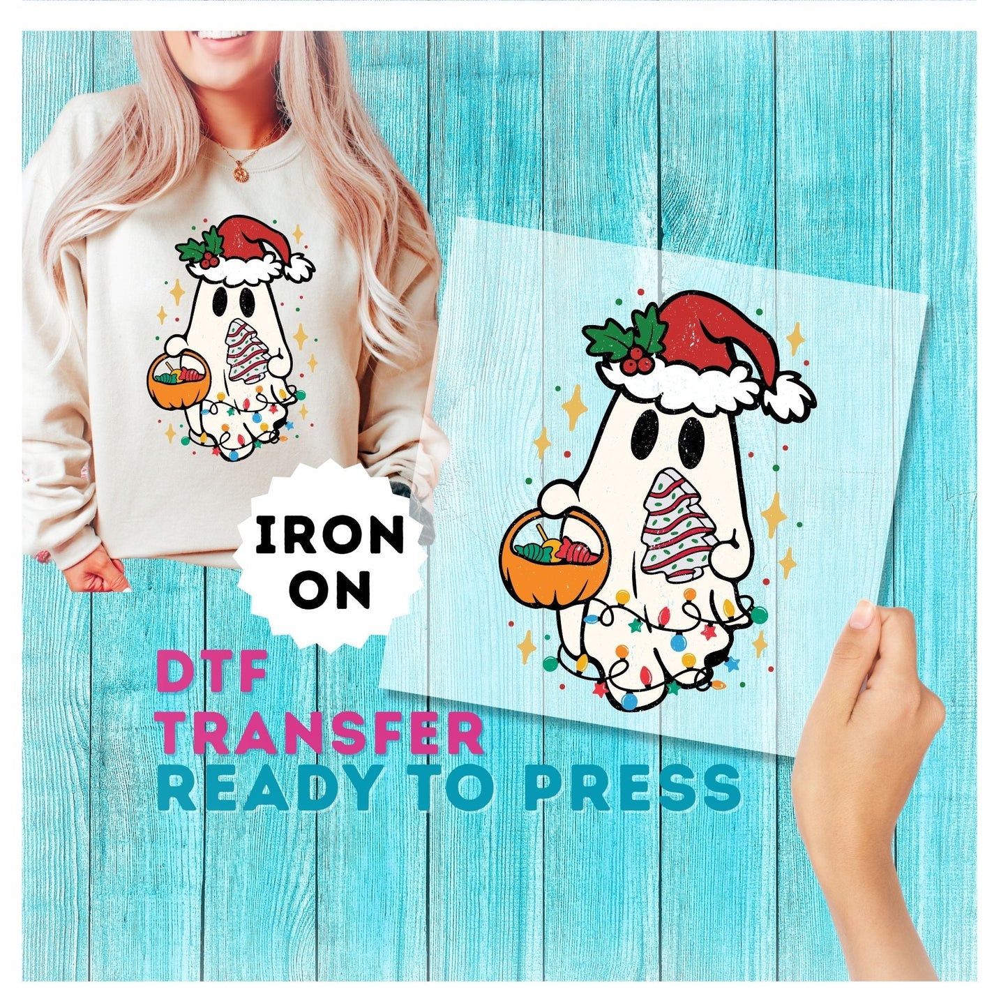 Christmas Ghost DTF Transfer