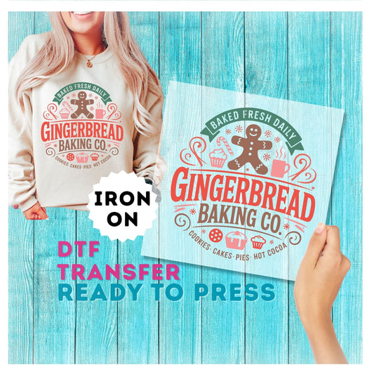 Gingerbread DTF Transfer