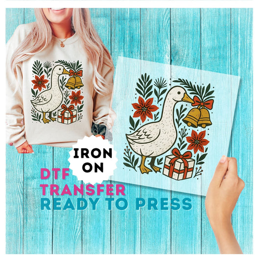 Goose Christmas DTF Transfer